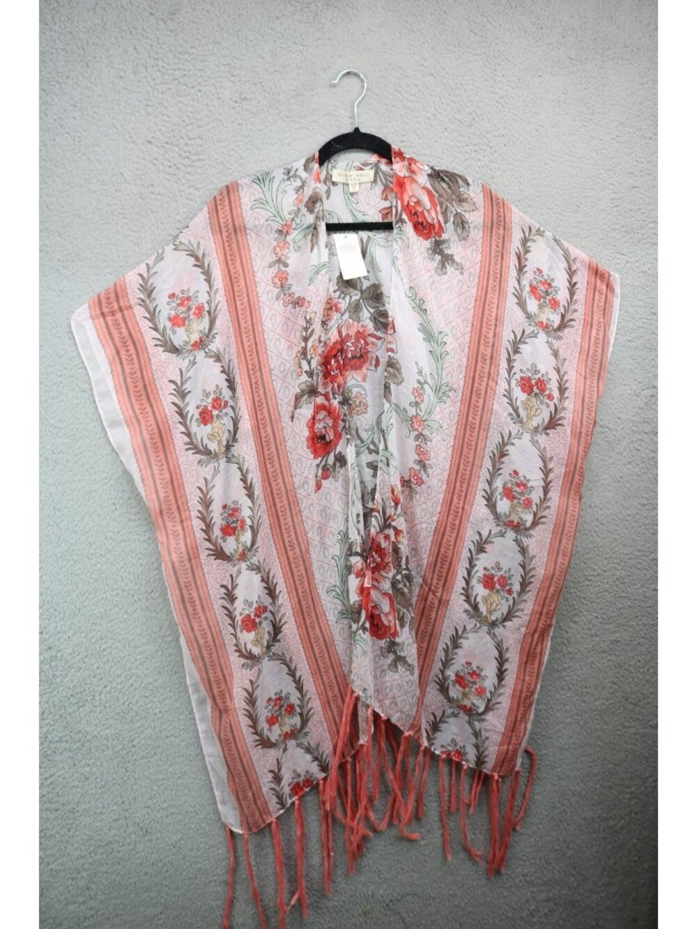 Alchemy Thread Kimono Open Front Fringed Cardigan-One Size-New w/Flaws-Boho